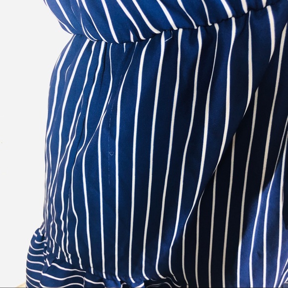 Settin Stripe Rise Of Dawn Blue/White Romper Sz S - Picture 7 of 9